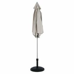 Parasol Rond 2,3m Anzio Taupe Hespéride -Ledepot Mobilier Magasin parasol rond anzio hesperide taupe 2