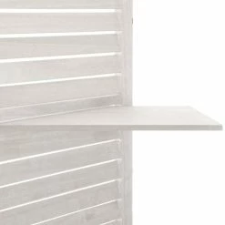 Paravent Bois 3 étagères Blanc Atmosphera -Ledepot Mobilier Magasin paravent bois 3 etageres blanc atmosphera 1