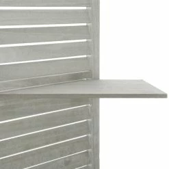 Paravent Bois 3 étagères Gris Atmosphera -Ledepot Mobilier Magasin paravent bois 3 etageres gris atmosphera 1