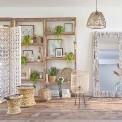 Paravent Bois Nomade Blanc Atmosphera -Ledepot Mobilier Magasin paravent bois nomade blanc atmosphera 2