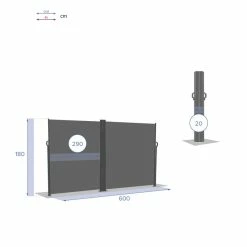 Paravent écran Double Antao Graphite Hespéride 9 Paravent écran Double Antao Graphite Hespéride -Ledepot Mobilier Magasin paravent ecran double antao graphite hesperide 3