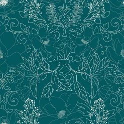 Parure De Lit Amelia Bleu Canard Et Motifs 240x220 Atmosphera -Ledepot Mobilier Magasin parure de lit amelia bleu canard et motifs 240x220 atmosphera 3