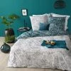Parure De Lit Jungle Blanc/bleu Canard 240x220 Atmosphera -Ledepot Mobilier Magasin parure de lit jungle blanc bleu canard 240x220 atmosphera