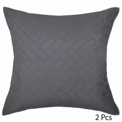 PARURE LIT 2 P. TRESSES DESSUS LIT 2 TAIES GRIS ATMOSPHERA 9 PARURE LIT 2 P. TRESSES DESSUS LIT 2 TAIES GRIS ATMOSPHERA -Ledepot Mobilier Magasin parure lit 2 p tresses dessus lit 2 taies gris atmosphera 2