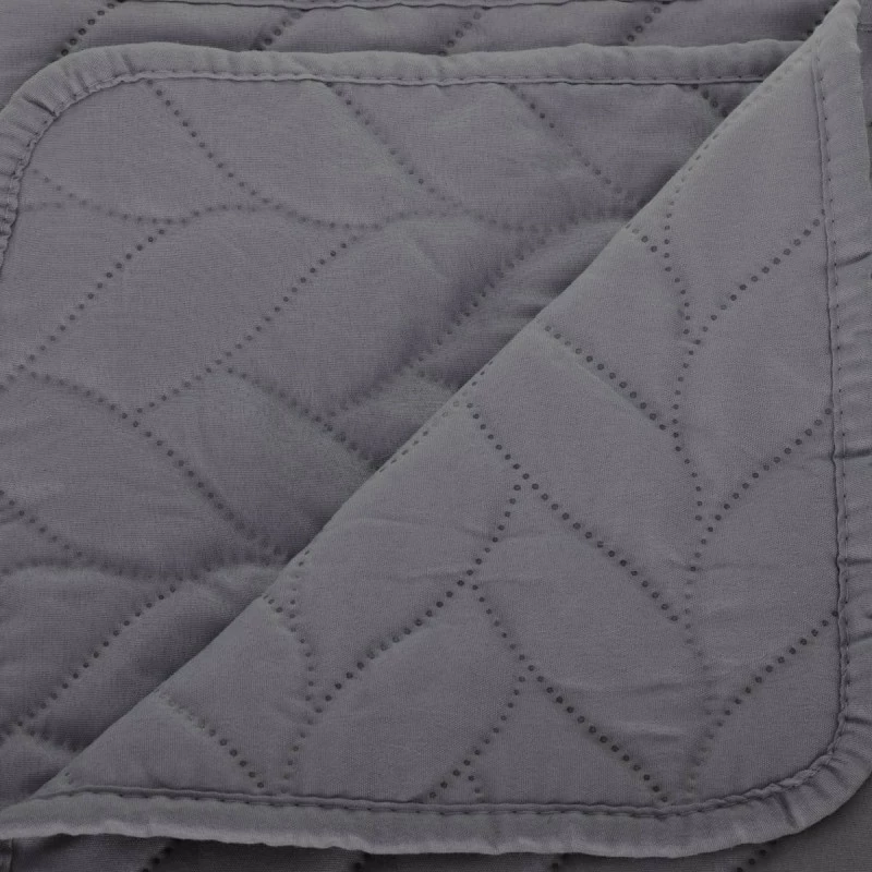 PARURE LIT 2 P. TRESSES DESSUS LIT 2 TAIES GRIS ATMOSPHERA 7 PARURE LIT 2 P. TRESSES DESSUS LIT 2 TAIES GRIS ATMOSPHERA – Image 5