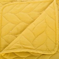 PARURE LIT 2 P. TRESSES DESSUS LIT 2 TAIES OCRE ATMOSPHERA -Ledepot Mobilier Magasin parure lit 2 p tresses dessus lit 2 taies ocre atmosphera 4