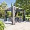 Pergola Carrée 3,6x3,6m Evora Graphite Hespéride -Ledepot Mobilier Magasin pergola carree 36x36m evora graphite hesperide