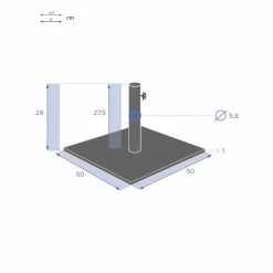 Pied De Parasol Plaque 20 Kg Anthracite Hespéride 11 Pied De Parasol Plaque 20 Kg Anthracite Hespéride -Ledepot Mobilier Magasin pied de parasol plaque 20 kg anthracite hesperide 4
