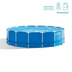 Piscine Tubulaire Ronde Intex 4,57 X 1,22 M Avec Accessoires Intex -Ledepot Mobilier Magasin piscine tubulaire ronde intex 457 x 122 m avec accessoires intex 2