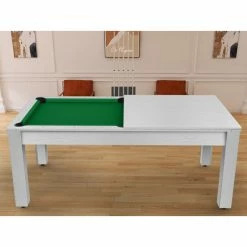 Plateau Dinatoire Pour Billard Convertible Arizona Blanc Boisé -Ledepot Mobilier Magasin plateau dinatoire pour billard convertible arizona blanc boise 1 1
