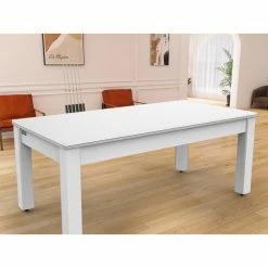 Plateau Dinatoire Pour Billard Convertible Arizona Blanc Laqué -Ledepot Mobilier Magasin plateau dinatoire pour billard convertible arizona blanc laque 2