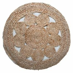 Pouf En Jute Ajouré 43x18 Atmosphera -Ledepot Mobilier Magasin pouf en jute ajoure 43x18 atmosphera 4