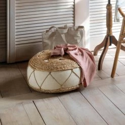 Pouf En Jute Ajouré 43x18 Atmosphera -Ledepot Mobilier Magasin pouf en jute ajoure 43x18 atmosphera 5