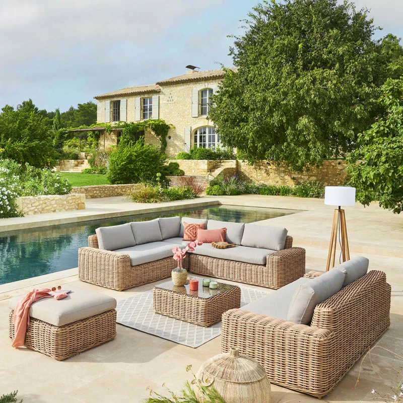 Pouf Extérieur Savinia Coloris Tahini Hespéride 5 Pouf Extérieur Savinia Coloris Tahini Hespéride – Image 3