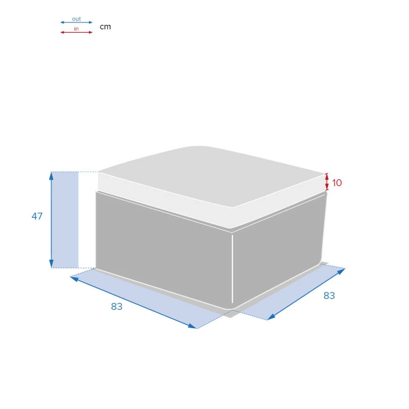 Pouf Extérieur Savinia Coloris Tahini Hespéride 6 Pouf Extérieur Savinia Coloris Tahini Hespéride – Image 4