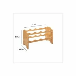 Rack 8 Bouteilles Empilable Bambou 5Five -Ledepot Mobilier Magasin rack 8 bouteilles empilable bambou 5five 2