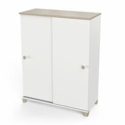 Demeyere Rangement 2 Portes Coulissantes Izzy Blanc Et Bois 6 Demeyere Rangement 2 Portes Coulissantes Izzy Blanc Et Bois -Ledepot Mobilier Magasin rangement 2 portes coulissantes izzy blanc et bois 1