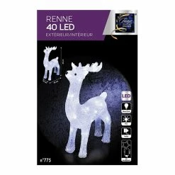 Renne Debout Lumineux 40 LED Blanc 8 Renne Debout Lumineux 40 LED Blanc -Ledepot Mobilier Magasin renne debout lumineux 40 led blanc 2