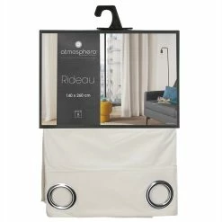 Rideau Ivoire Lilou 140x260 Atmosphera -Ledepot Mobilier Magasin rideau ivoir lilou 140x260 atmosphera 3