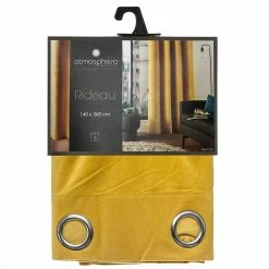Rideau Ocre Lilou 140x260 Atmosphera -Ledepot Mobilier Magasin rideau oce lilou 140x260 atmosphera 1 3