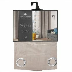 Rideau Taupe Lilou 140x260 Atmosphera -Ledepot Mobilier Magasin rideau taupe lilou 140x260 atmosphera 3