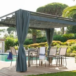 Rideaux Ardoises Pour Tonnelle Rectangulaire Palmeira Hespéride 8 Rideaux Ardoises Pour Tonnelle Rectangulaire Palmeira Hespéride -Ledepot Mobilier Magasin rideaux ardoises pour tonnelle rectangulaire palmeira hesperide 2