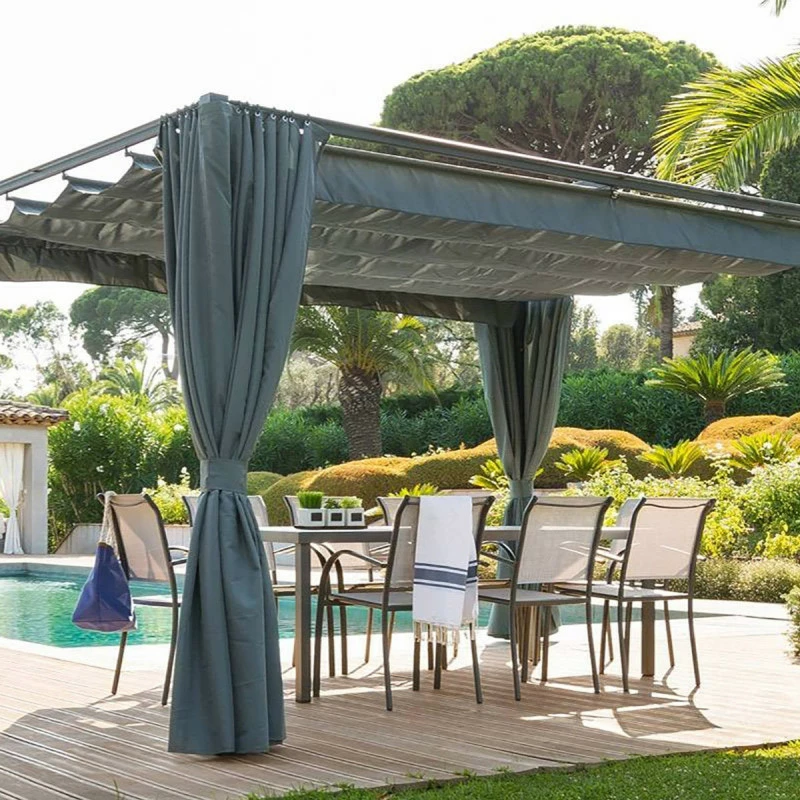 Rideaux Ardoises Pour Tonnelle Rectangulaire Palmeira Hespéride 5 Rideaux Ardoises Pour Tonnelle Rectangulaire Palmeira Hespéride – Image 3
