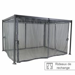 Rideaux Moustiquaires Pour Tonnelle Belize 3,8x3m Hespéride
