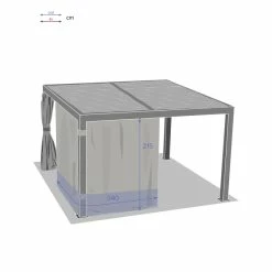 Rideaux Pour Tonnelle Majaé 3,6x3,6 M Hespéride -Ledepot Mobilier Magasin rideaux pour tonnelle majae 36x36 m hesperide 1 2