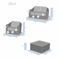 Salon 4 Places Moorea Terre Ombre Hespéride -Ledepot Mobilier Magasin salon 4 places moorea terre ombre hesperide 1 7