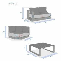 Salon D'angle 5 Places Allure Gris Minéral / Blanc Hespéride -Ledepot Mobilier Magasin salon d angle 5 places allure gris mineral blanc hesperide 6