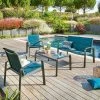 Salon De Jardin 4 Places Elyn Bleu Canard / Graphite Hespéride -Ledepot Mobilier Magasin salon de jardin 4 places elyn bleu canard graphite hesperide