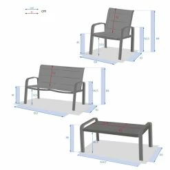 Salon De Jardin 4 Places Elyn Bleu Canard / Graphite Hespéride 17 Salon De Jardin 4 Places Elyn Bleu Canard / Graphite Hespéride -Ledepot Mobilier Magasin salon de jardin 4 places elyn bleu canard graphite hesperide 7