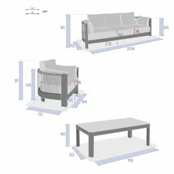 Salon De Jardin 5p Paradize Hespéride -Ledepot Mobilier Magasin salon de jardin 5p paradize hesperide 8
