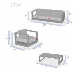 Salon De Jardin Allure Graphite 5p Hespéride -Ledepot Mobilier Magasin salon de jardin allure graphite 5p hesperide 3