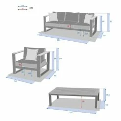 Salon De Jardin Emperia 5p En Aluminium Et Acacia Hespéride -Ledepot Mobilier Magasin salon de jardin emperia 5p en aluminium et acacia hesperide 3