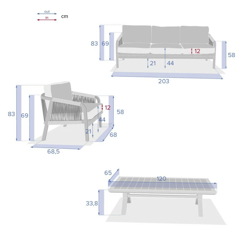 Salon De Jardin En Bois 5p Papouasie Hespéride 6 Salon De Jardin En Bois 5p Papouasie Hespéride – Image 4