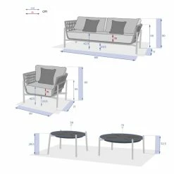 Salon De Jardin 5 Places Rubby Graphite Hespéride -Ledepot Mobilier Magasin salon de jardin rubby graphite premium hesperide 3