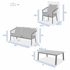 Salon De Jardin Oriengo 5 Places Anthracite/graphite Hespéride -Ledepot Mobilier Magasin salon jardin oriengo 5 places anthracite graphite hesperide 9