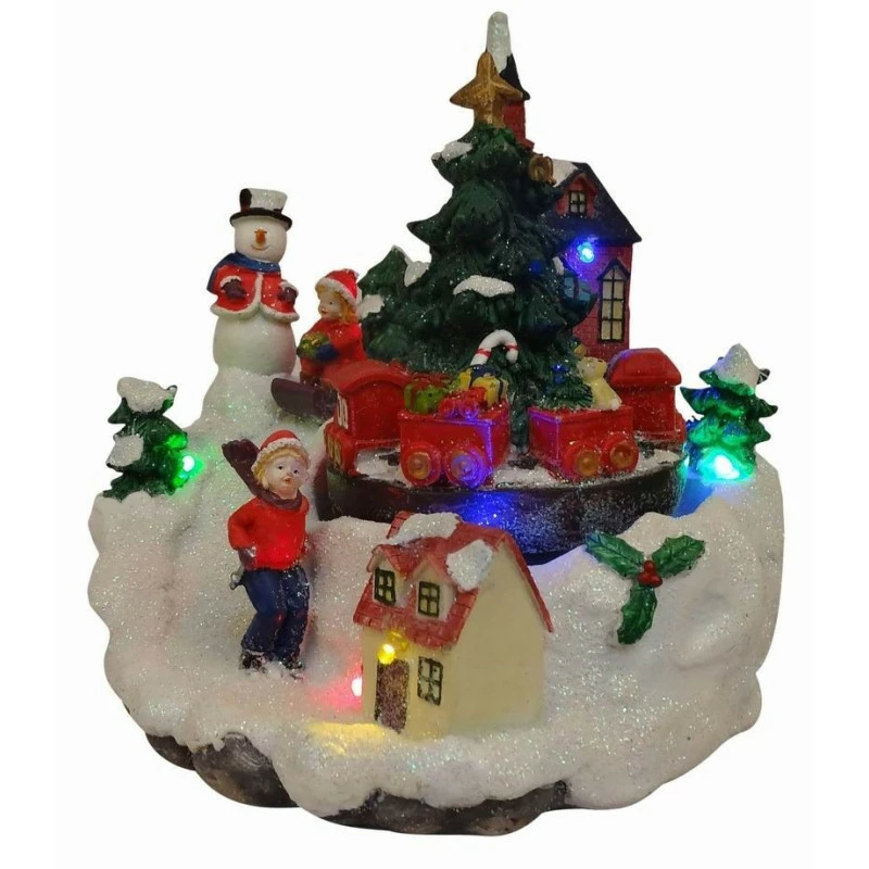 Scène De Noël Bonhomme De Neige Animée Et Lumineuse 4 Scène De Noël Bonhomme De Neige Animée Et Lumineuse – Image 2