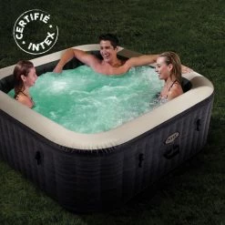 Spa Gonflable 6 Places Ardoise Carré Intex -Ledepot Mobilier Magasin spa gonflable 6 places ardoise carre intex 3