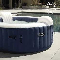 Spa Gonflable 4 Places Bulles Et Leds Blue Navy Intex -Ledepot Mobilier Magasin spa gonflable blue navy 4 places intex 6