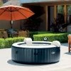 Spa Gonflable 6 Places Bulles Et Leds Blue Navy Intex -Ledepot Mobilier Magasin spa gonflable bulles et leds 6 places blue navy intex