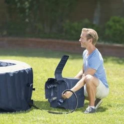 Spa Gonflable 6 Places Bulles Et Leds Blue Navy Intex -Ledepot Mobilier Magasin spa gonflable bulles et leds 6 places blue navy intex 6