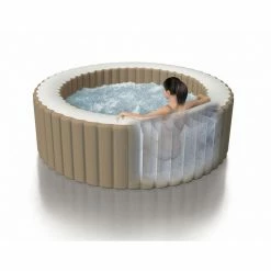 Spa Gonflable Sahara Rond 6 Places Intex -Ledepot Mobilier Magasin spa gonflable intex rond beige 6 places 6