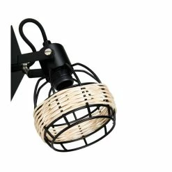 Spot Cyrus En Métal Et Rotin Ostaria -Ledepot Mobilier Magasin spot cyrus en metal et rotin ostaria 2