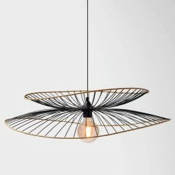 Suspension Métal Et Rotin Alara D69 Atmosphera -Ledepot Mobilier Magasin suspension metal et rotin alara d69 atmosphera 2