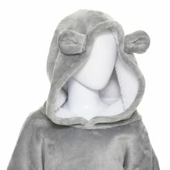 Sweat Plaid à Capuche Ours Gris Enfant Atmosphera -Ledepot Mobilier Magasin sweat plaid a capuche ours gris enfant atmosphera 2