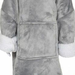 Sweat Plaid à Capuche Ours Gris Enfant Atmosphera -Ledepot Mobilier Magasin sweat plaid a capuche ours gris enfant atmosphera 3
