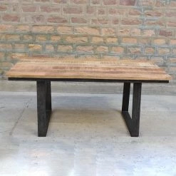 Table à Manger Bois Et Pieds Métal En U -Ledepot Mobilier Magasin table a manger bois et pieds metal en u 1